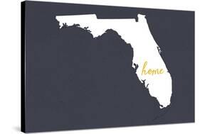 Florida - Home State - Gray-Lantern Press-Stretched Canvas