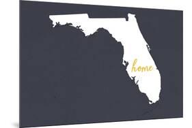 Florida - Home State - Gray-Lantern Press-Mounted Premium Giclee Print