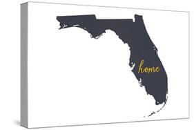 Florida - Home State - White-Lantern Press-Stretched Canvas