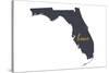 Florida - Home State - White-Lantern Press-Stretched Canvas