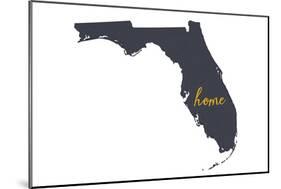 Florida - Home State - White-Lantern Press-Mounted Art Print