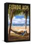 Florida Keys, Florida - Hammock Scene-Lantern Press-Framed Stretched Canvas