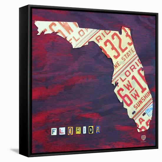 Florida License Plate-Design Turnpike-Framed Stretched Canvas
