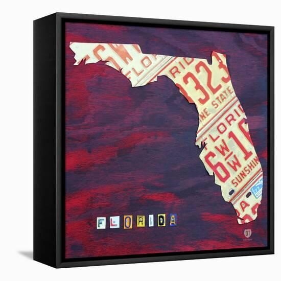 Florida License Plate-Design Turnpike-Framed Stretched Canvas