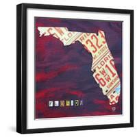 Florida License Plate-Design Turnpike-Framed Giclee Print