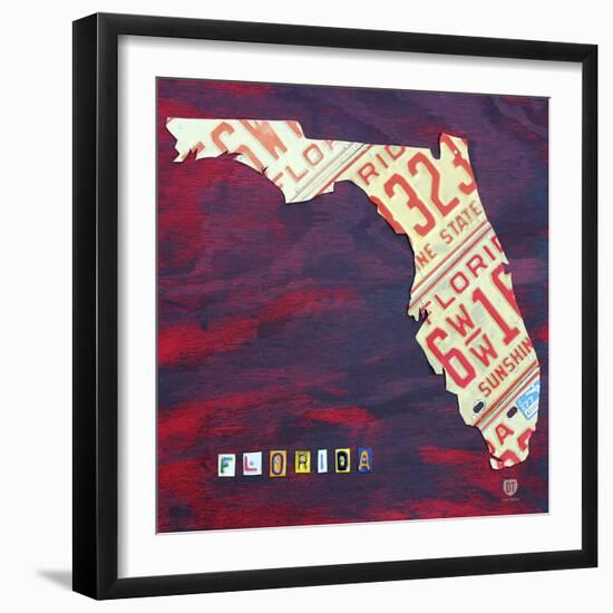 Florida License Plate-Design Turnpike-Framed Giclee Print