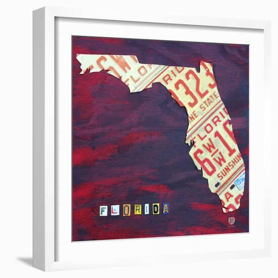 Florida License Plate-Design Turnpike-Framed Giclee Print