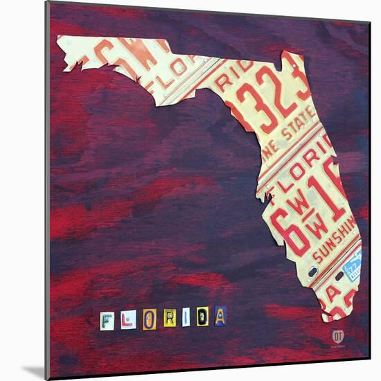 Florida License Plate-Design Turnpike-Mounted Giclee Print