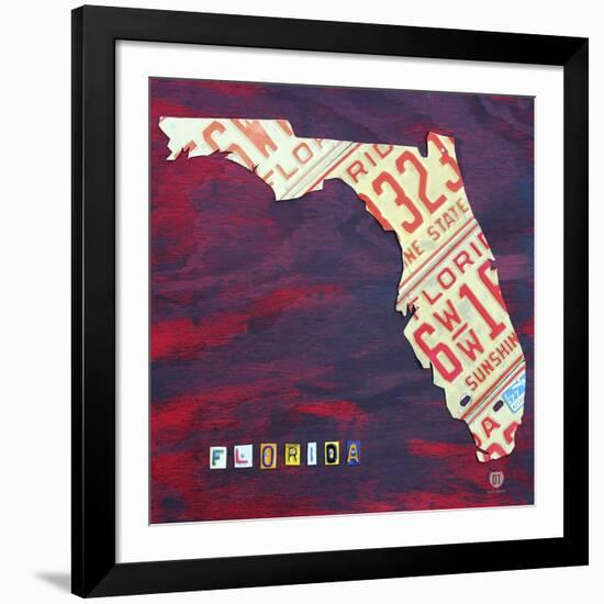 Florida License Plate-Design Turnpike-Framed Giclee Print
