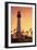 Florida - Lighthouse and Seagrass-Lantern Press-Framed Art Print