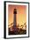 Florida - Lighthouse and Seagrass-Lantern Press-Framed Art Print