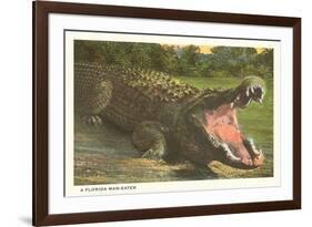 Florida Man-Eater, Alligator-null-Framed Art Print