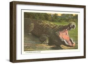 Florida Man-Eater, Alligator-null-Framed Art Print