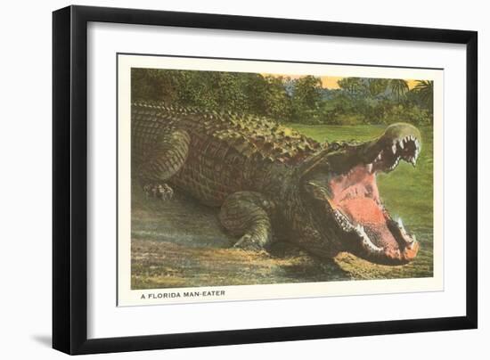 Florida Man-Eater, Alligator-null-Framed Art Print