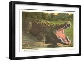 Florida Man-Eater, Alligator-null-Framed Art Print