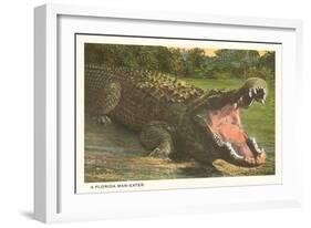 Florida Man-Eater, Alligator-null-Framed Art Print