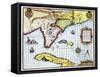Florida: Map, 1591-Theodor de Bry-Framed Stretched Canvas