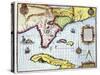 Florida: Map, 1591-Theodor de Bry-Stretched Canvas