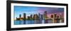 Florida, Miami Skyline at Dusk-John Kellerman-Framed Photographic Print