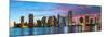 Florida, Miami Skyline at Dusk-John Kellerman-Mounted Photographic Print