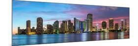 Florida, Miami Skyline at Dusk-John Kellerman-Mounted Photographic Print