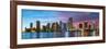 Florida, Miami Skyline at Dusk-John Kellerman-Framed Photographic Print