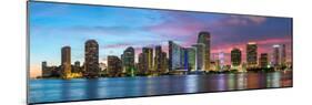 Florida, Miami Skyline at Dusk-John Kellerman-Mounted Photographic Print