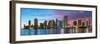 Florida, Miami Skyline at Dusk-John Kellerman-Framed Premium Photographic Print