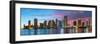 Florida, Miami Skyline at Dusk-John Kellerman-Framed Premium Photographic Print