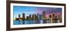 Florida, Miami Skyline at Dusk-John Kellerman-Framed Premium Photographic Print