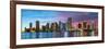 Florida, Miami Skyline at Dusk-John Kellerman-Framed Photographic Print