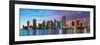 Florida, Miami Skyline at Dusk-John Kellerman-Framed Photographic Print