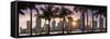 Florida, Miami Skyline at Sunset-John Kellerman-Framed Stretched Canvas