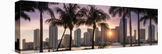 Florida, Miami Skyline at Sunset-John Kellerman-Stretched Canvas