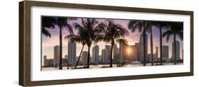 Florida, Miami Skyline at Sunset-John Kellerman-Framed Photographic Print