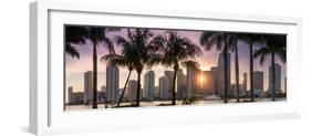 Florida, Miami Skyline at Sunset-John Kellerman-Framed Photographic Print