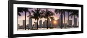 Florida, Miami Skyline at Sunset-John Kellerman-Framed Photographic Print