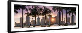 Florida, Miami Skyline at Sunset-John Kellerman-Framed Premium Photographic Print