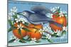 Florida - Mockingbird and Orange Blossoms, State Bird and Flower-Lantern Press-Mounted Art Print
