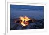 Florida, New Smyrna Beach, Campfire on the Beach-Lisa S. Engelbrecht-Framed Photographic Print