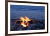 Florida, New Smyrna Beach, Campfire on the Beach-Lisa S. Engelbrecht-Framed Photographic Print