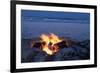 Florida, New Smyrna Beach, Campfire on the Beach-Lisa S. Engelbrecht-Framed Photographic Print
