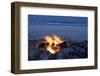 Florida, New Smyrna Beach, Campfire on the Beach-Lisa S. Engelbrecht-Framed Premium Photographic Print