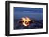 Florida, New Smyrna Beach, Campfire on the Beach-Lisa S. Engelbrecht-Framed Photographic Print