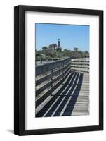 Florida, New Smyrna Beach, Smyrna Dunes Park, Boardwalk, Ponce Inlet Lighthouse-Jim Engelbrecht-Framed Photographic Print