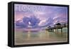 Florida - Ocean Pier-Lantern Press-Framed Stretched Canvas