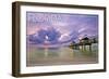 Florida - Ocean Pier-Lantern Press-Framed Art Print