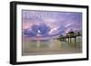 Florida - Ocean Pier-Lantern Press-Framed Art Print