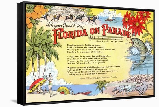 Florida on Parade, Lyrics-null-Framed Stretched Canvas