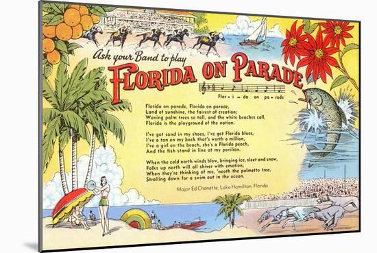 Florida on Parade, Lyrics-null-Mounted Art Print